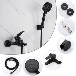 Auralum max Badkraan Zwart - Mengkraan - Met functies handdouche - 150 mm Hartafstand