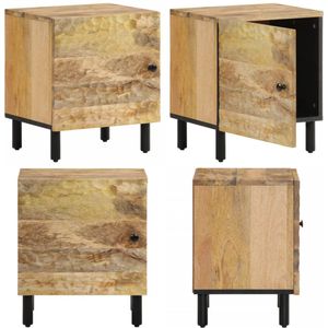 vidaXL Nachtkastje 40x33x46 cm massief mangohout - Nachtkastje - Nachtkastjes - Bijzettafel - Wandkastje