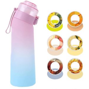 Geurwater Drinkfles - Geur Air Waterfles - Fles - Inclusief 6 Pods - Roze / Blauw - 650 ml - Tritan - BPA-vrij - Up Starterskit - Ananas - Citroen - Cola - Energiedrank - Perzik - Sinaasappel