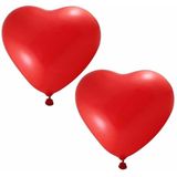 12x hartjes ballonnen rood