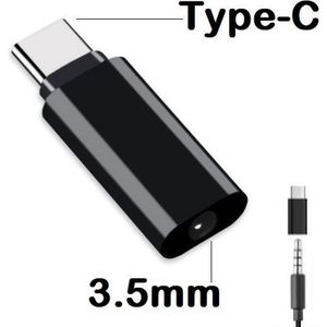 3.5mm Jack Koptelefoon Kabel Type-C naar USB C naar 3.5 Mm AUX Hoofdtelefoon Adapter voor Huawei Mate 20 lite P20 Pro Htc voor Xiao mi mi Zwart