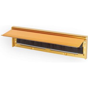 Brievenbus Interne Metalen Borstel Cover Met Klep - Aluminium - 293mm x 77mm