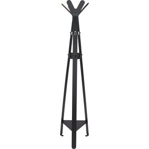Torna Design Leaf - Kapstok vrijstaand - Met 9 haken - 45x45x160 cm - Zwart Staal
