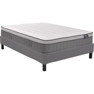 Vente-unique Set decoratieve bedbodem + matras met pocketveren, 7 zones en schuim met vormgeheugen ASGARD van YSMÉE 30 cm dik - 160 x 200 cm L 200 cm x H 35 cm x D 160 cm