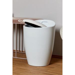 Wasbak & badkamerkruk Canaro wit - 120kg laadvermogen kunststof (ABS) pop up stool