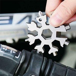Sneeuwvlok 18in1 Multitool Gereedschap inbussleutel Flesopener - CadeauTip