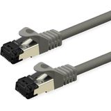 VALUE S/FTP (PiMF-) patchkabel Cat.8 (Klasse I), LSOH, soepele kabel, grijs, 1 m