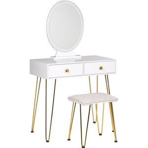 Beliani CAEN - Kaptafel - Wit - MDF