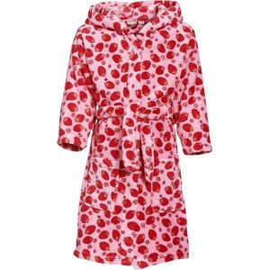 Playshoes - Fleece badjas voor meisjes - Aardbeien - Roze - maat 98-104cm