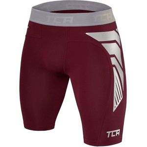 TCA Mannen CarbonForce Pro Compressie Basislaag Korte Broek Thermisch Ondergoed - Cabernet, S