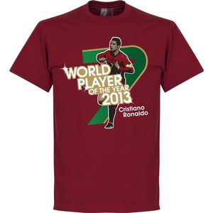 Ronaldo 2013 World Player Of The Year T-Shirt - Rood - L