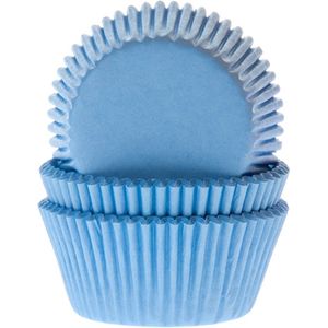House of Marie Cupcake Vormpjes - Baking Cups - Licht Blauw - pk/50