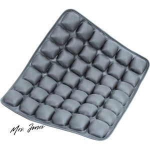 Mrs. Jones Premium Collection Zitkussen Rugkussen Orthopedisch - Ischiasontlasting - Stuitbeen - Heuppijn - Auto - Bureaustoelen - Rolstoel - Grijs