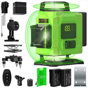 Bouwlaser - Kruislijnlaser Voor Maximale Precisie - Rotatielaser 360° Zelfnivellerend - Groen Licht
