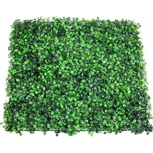 Kunstplanten - Buxus - 51x51 - Panelen - 4 Cm Dikte - Voor Binnen & Buiten - 12 Stuks - Groen