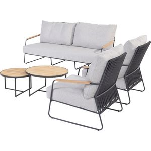 Balade stoel bank loungeset 5 delig antraciet 4 Seasons Outdoor