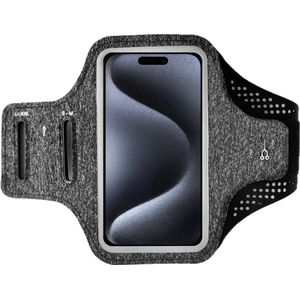 BixB Hardloop Telefoonhouder Geschikt voor iPhone 15 Pro Max - Sportarmband Telefoon - Hardloopband