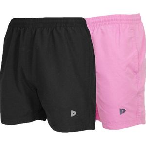 2-Pack Donnay Sport/Zwemshort Toon - Sportbroek - Heren - Zwart/Soft pink - maat XL