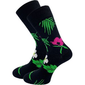 SQOTTON® - Naadloze sokken - Tropical Flower - Maat 36-40