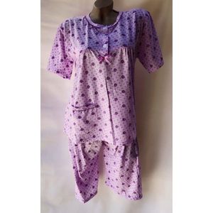 Dames pyjama set met 3 kwart broek bloemenprint 44-46