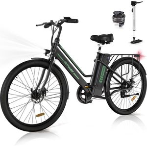 Hitway Elektrische Fiets BK8S - 26 Inch City Commuter EBike met Afneembare Lithium Batterij - E-Bike met 250W Motor - Damesfiets - IP54 Waterdicht