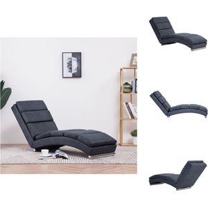 vidaXL Chaise Longue - Chaise Longues - Ligstoel - Ligstoelen - Chaise longue kunstsuède grijs