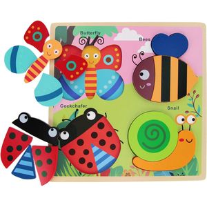 Houten puzzel, educatieve tuinpuzzel voor kinderen 8m+ BamBam