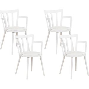 Set van 4 eetkamerstoelen MORILL Wit