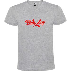 Grijs  T shirt met  ""Bad Boys"" print Rood size XXXL