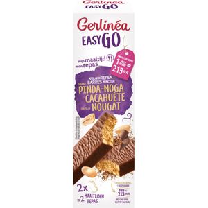 Gerlinea Easy Go Afslank Maaltijdrepen Pinda Nougat 2x58g