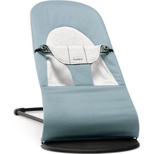 BabyBjörn Wipstoel Balance Soft - Geweven-Jersey - Blauw-Grijs - Ergonomisch - Verstelbaar - Inklapbaar