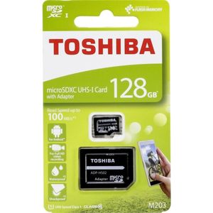 Toshiba microSDXC Class 10 128GB Exceria M203 R100 + adapter