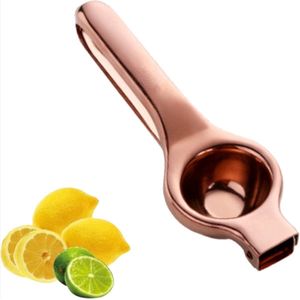 New Age Devi - Handmatige citroen- en citruspers - Limoenknijper - Fruitpers - RVS - Rosegoud