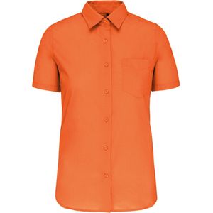 Kariban Overhemd in onderhoudsvriendelijk polykatoen-popeline korte mouwen dames K548 - orange - 3XL