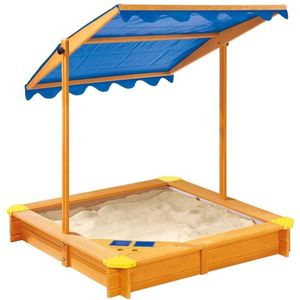 MaxxGarden Zandbak met verstelbaar dak - Zandbak voor buiten - Buitenspeelgoed - 120 x 120 x 120cm