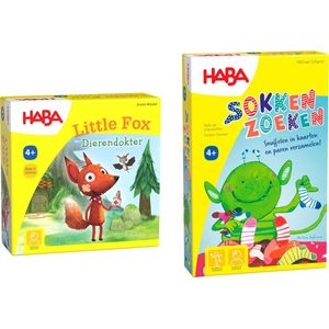 Haba Set van 2 spellen 4 jaar +: Little fox - Sokken zoeken