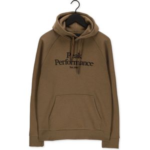 Peak Performance Original Hood Truien & Vesten Heren - Sweater - Hoodie - Vest- Bruin - Maat S