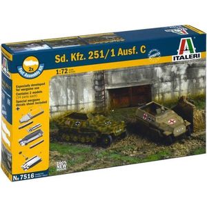 Italeri Sd.Kfz. 251/1 Ausf. C 1:72 Montagekit Gepantserd gevechtsvoertuig