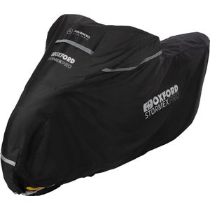 Oxford Stormex-Pro Motor hoes - Waterdichte Hoes, dubbel uitgevoerd en dus uniek - Oxford Stormex-Pro Motorhoes met opbergtasje - Maat XL - (277 x 103 x 141cm)
