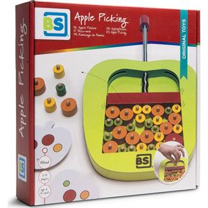 BS Toys Houten Spel Appels Plukken (64-delig) - Behendigheidsspel voor 2-4 spelers vanaf 6 jaar