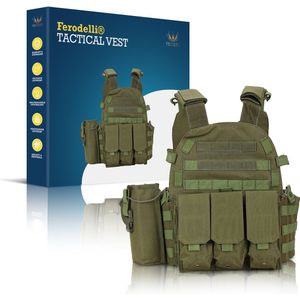 Ferodelli Leger Kleding - Airsoft - Vest - Tactical Vest - Accesoires - Paintball - Groen