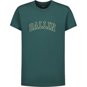 Ballin Amsterdam - Jongens Oversized fit T-shirts Crewneck SS - Green - Maat 10