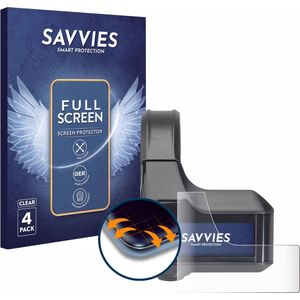 Savvies - Screenprotector voor Shimano Steps SC-E7000 - Folie Beschermfolie transparant volledig dekking (4 Stuks)