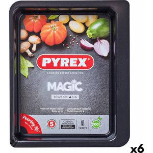 Ovenschaal Pyrex Magic Rechthoekig Metaal 30 x 23 cm 6 Stuks