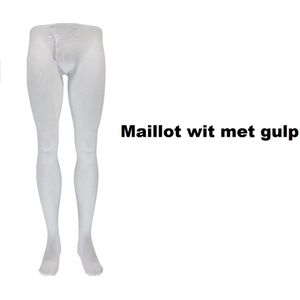 Maillot wit met gulp mt.46-54 - Sinterklaas prins thema feest festival party maillot