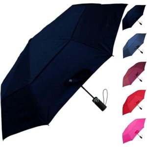 Winddicht 80 km/u StormDefender Glasvezel Frame Geventileerde Dubbele Scherm Sterke Compact Kleine Opvouwbare Automatisch Openen en Sluiten Paraplu met Houder