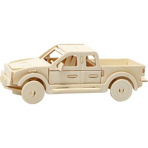 3D Puzzel, Pick-up truck, afm 19,5x8x12 cm, 1 stuk