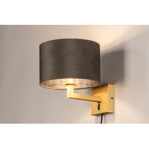 Lumidora Wandlamp 31114 - Voor binnen - SIENA - E27 - Grijs - Goud - Zilver -oud zilver - Messing (kleur) - Metaal