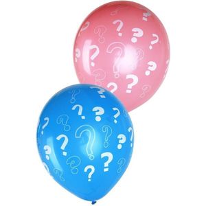 Ballonnen 12 inch per 8 Gender reveal roze met blauw ????