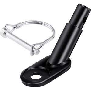 Fietsaanhangerkoppeling en clip met veiligheidsspeld - 1 aanhangeradapter voor kinderhonden en huisdieren - fietskoppeling en trekhaak voor kinderwagen (zwart) .